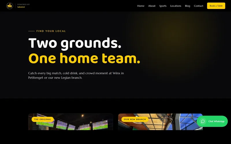 WINX Sports Bar Bali locations page
